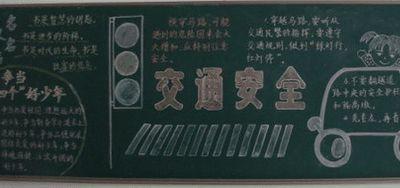 交通安全牢记心中黑板报 交通安全黑板报图片大全