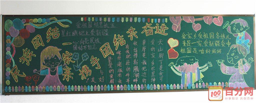 我骄傲我是团结的一员黑板报 我和我的祖国黑板报图片素材