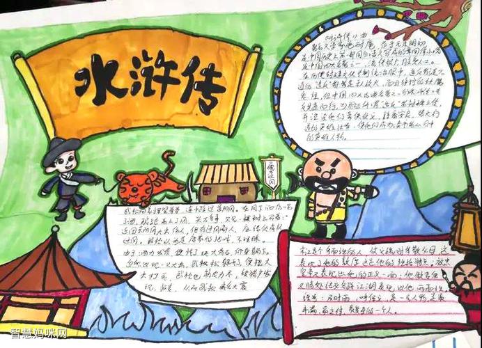 关于无锡三国城水浒城的手抄报 水浒传手抄报