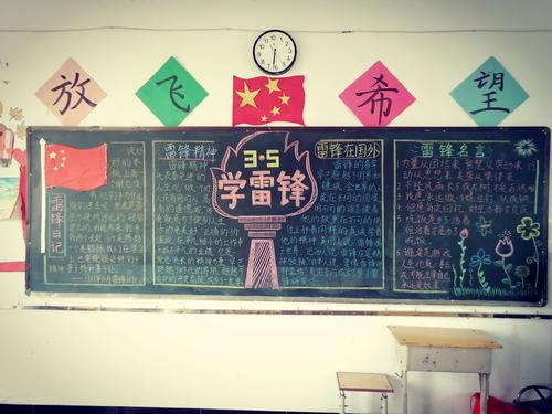最好看的学雷锋黑板报 学雷锋黑板报图片素材