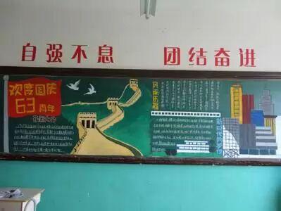 长城国庆黑板报 国庆黑板报图片大全
