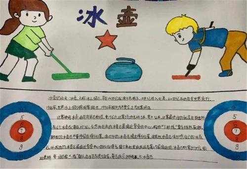 搜索冰雪运动手动手抄报 小学生冰雪手抄报