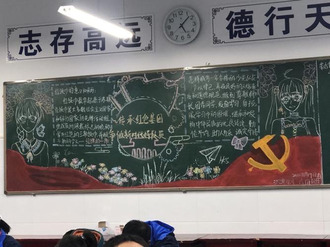 新时代青少年的使命黑板报 新时代黑板报图片素材