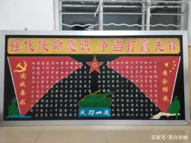 中国军人黑板报 中国黑板报图片素材
