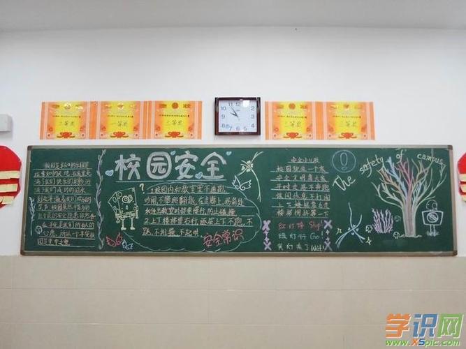 6年级有关校园安全的黑板报 校园安全黑板报图片素材