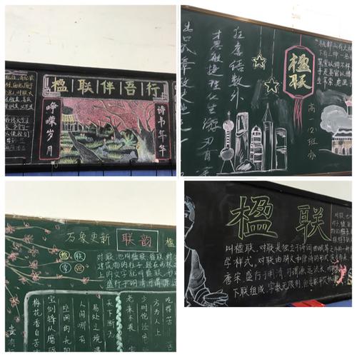 楹联文化黑板报 黑板报图片素材
