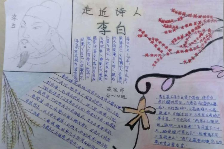 关于画诗人的手抄报 名人的手抄报