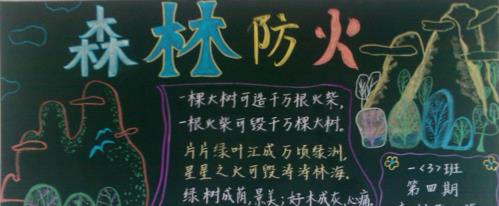 森林大火黑板报 森林防火黑板报图片大全