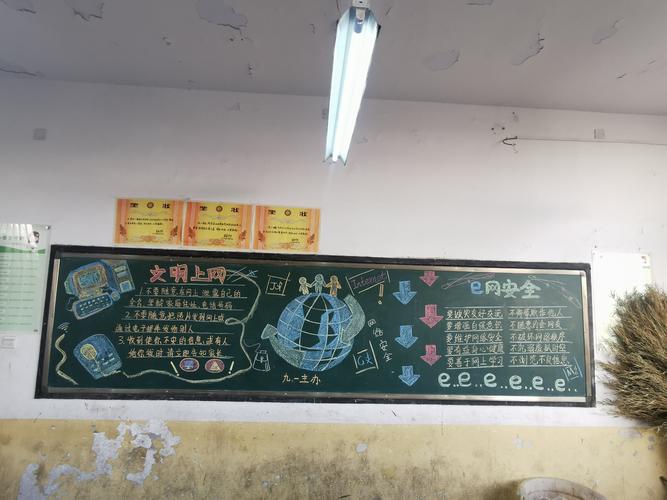 关于网络安全靠人民的黑板报 网络安全黑板报图片素材