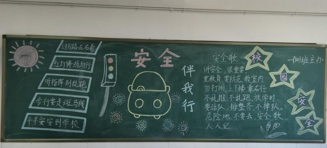 安全返家黑板报 安全的黑板报图片大全