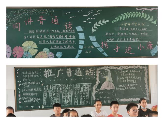 有关小学四年级普通话的黑板报 小学四年级黑板报图片大全