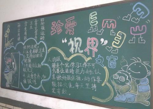 良好的坐姿黑板报 黑板报图片素材