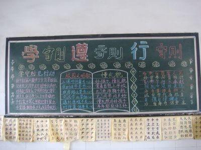 学生管理制度黑板报 学生黑板报图片大全
