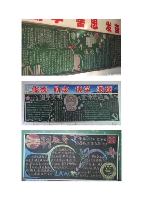 普法教育手黑板报 教育黑板报图片素材