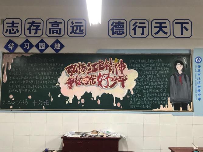 新时代中学生黑板报 中学生黑板报图片素材