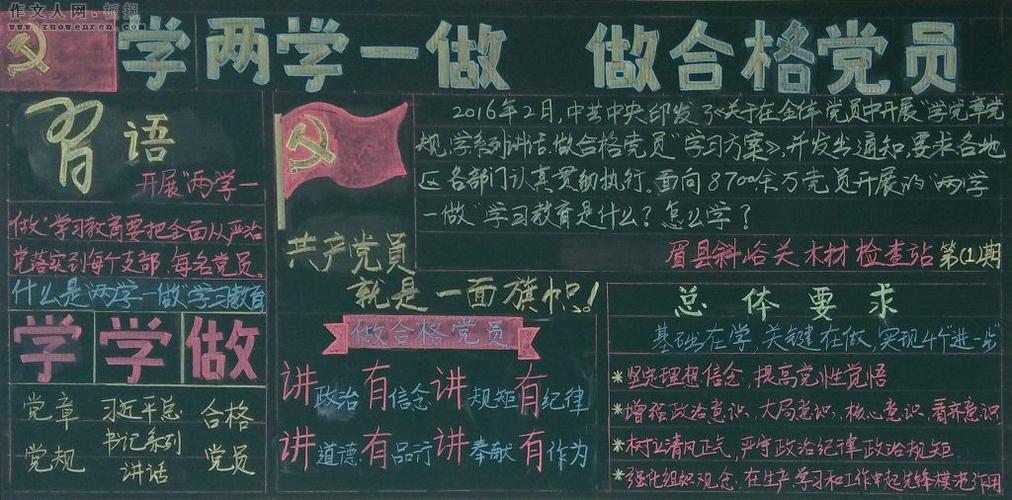 两学一做小学生黑板报 小学生黑板报图片大全