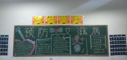 防预艾滋病黑板报 黑板报图片大全
