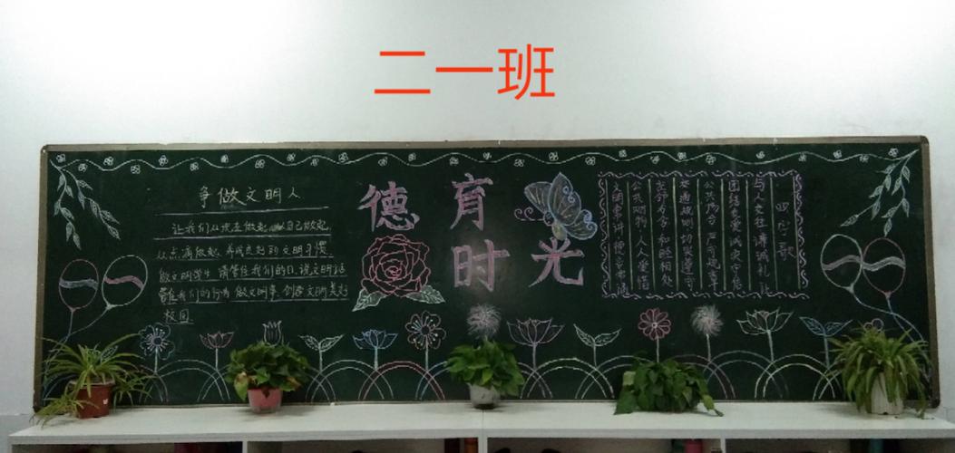 植根养成厚德养正黑板报 黑板报图片大全