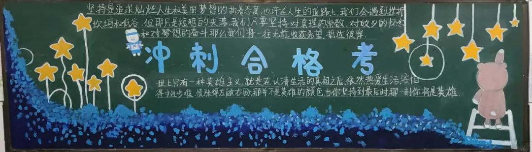 全力以赴迎接期中考试黑板报 中考黑板报图片素材