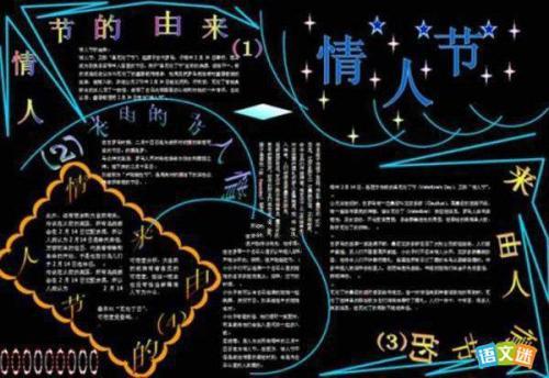 公司七夕黑板报 公司黑板报图片素材