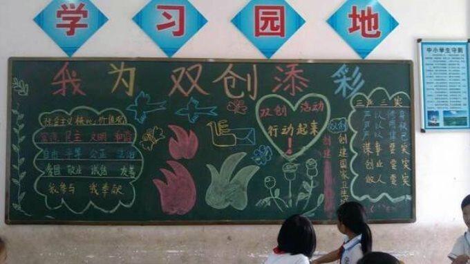 关于双创双修的小学生黑板报 小学生黑板报图片大全