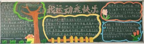 小学以运动为主题的黑板报 运动黑板报图片大全