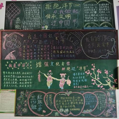不能过洋节黑板报 技能节黑板报图片素材