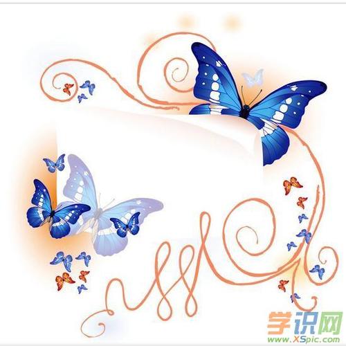 蝴蝶边框黑板报 黑板报图片素材