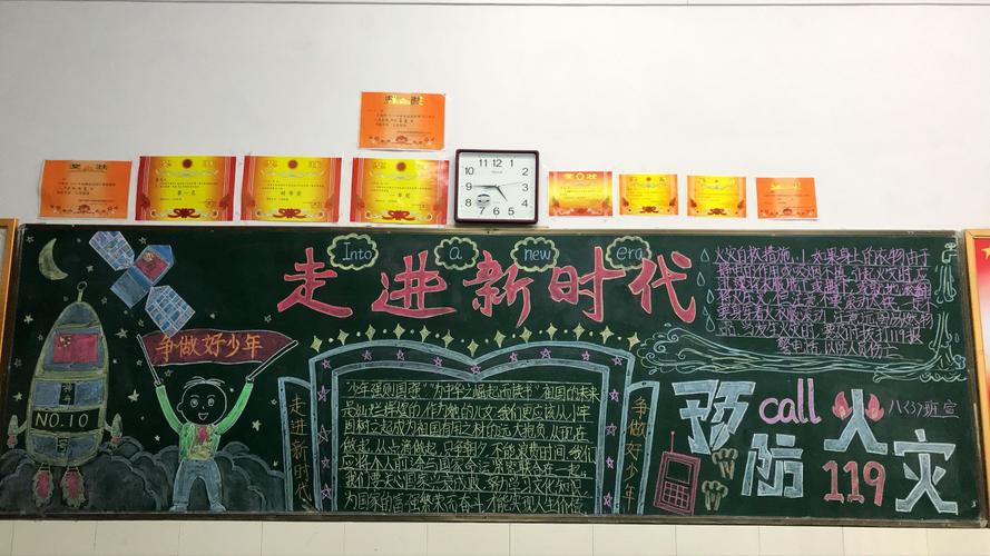 《拥抱新时代争做好青年》黑板报 新时代黑板报图片素材