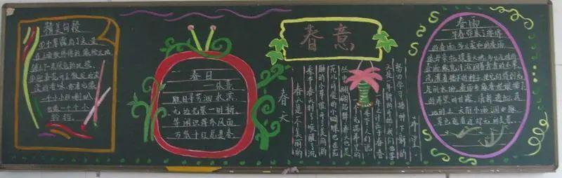 春天的希望的黑板报 春天黑板报图片素材