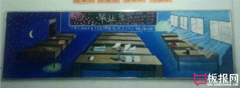 好看的图案关于高中毕业的黑板报 好看的黑板报图片素材