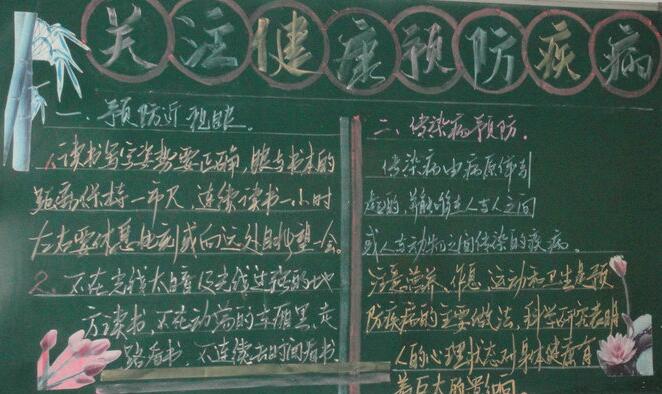 预防心血管病黑板报 预防传染病黑板报图片素材