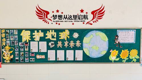 保护环境共享健康黑板报 保护环境黑板报图片素材