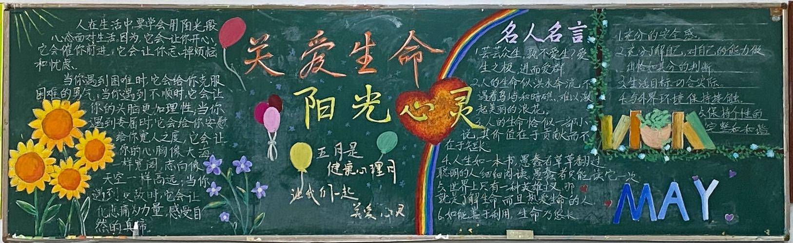 有关心灵班会的黑板报 黑板报图片大全