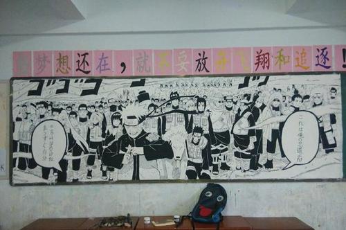 火影忍者黑板报 黑板报图片大全