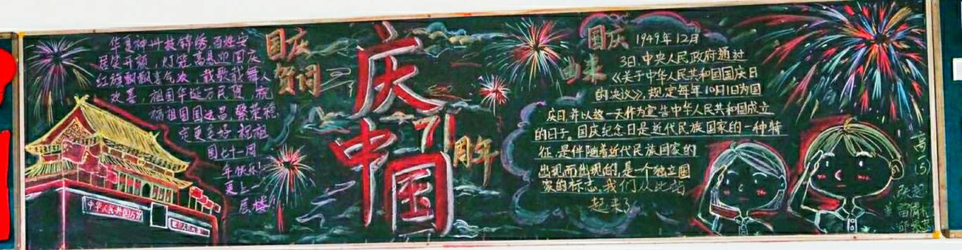 中国的诞生黑板报 中国黑板报图片大全