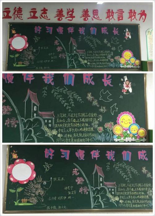 铸就闪光的品格黑板报 黑板报图片素材