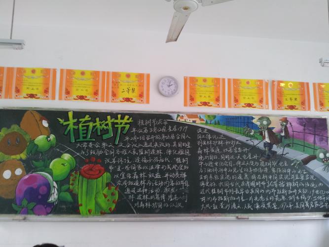 创维植树节学雷锋的黑板报 植树节黑板报图片大全