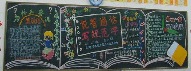 推广普通话初中生黑板报 推广普通话黑板报图片大全