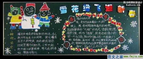 适合幼儿园小班冬天的黑板报 幼儿园黑板报图片大全