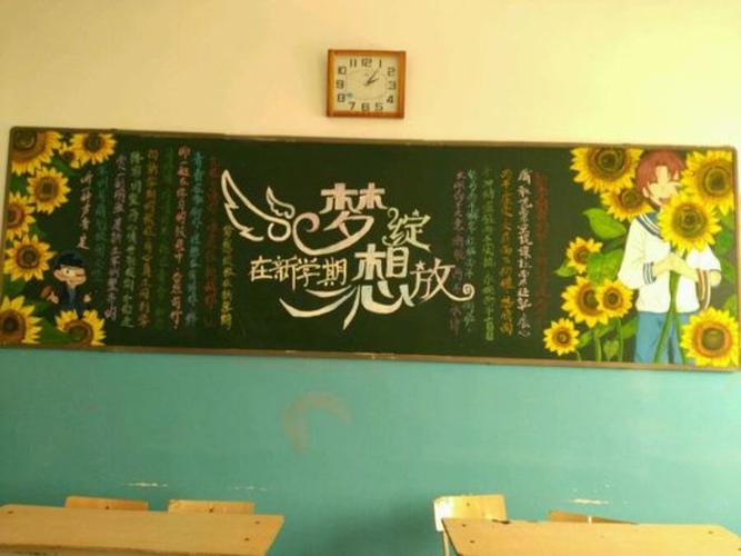 编织梦想的黑板报 梦想黑板报图片素材