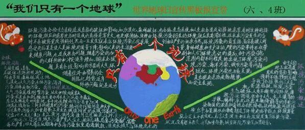 拯救地球英语黑板报 英语黑板报图片大全