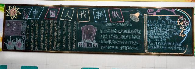 我有绝活新GET黑板报 我和我的祖国黑板报图片素材
