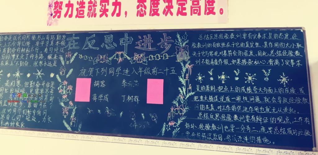 在反思中成长黑板报 黑板报图片大全
