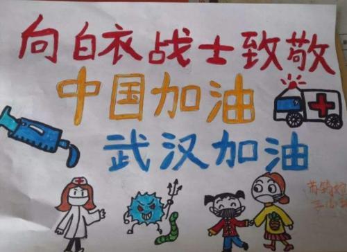 中国必胜武汉加油的黑板报 中国黑板报图片大全