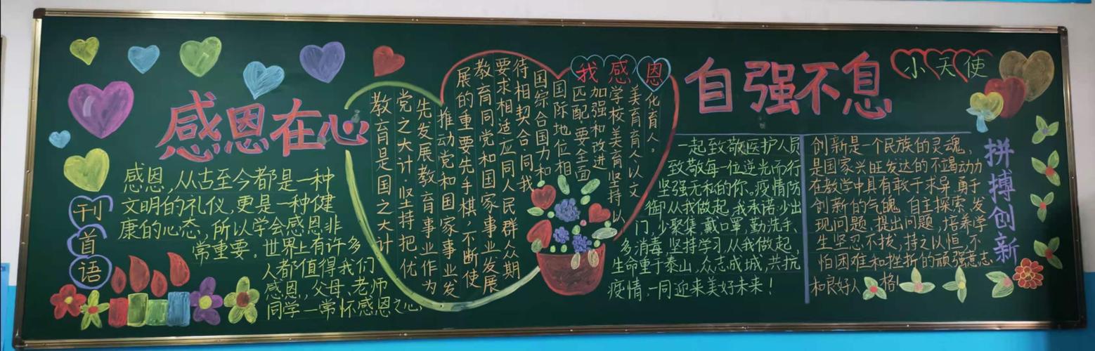 小学以教育为主题向黑板报 主题黑板报图片素材