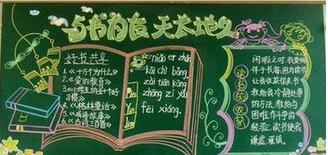 有关读书内容的黑板报 读书的黑板报图片大全