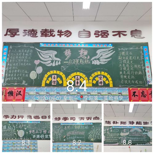 点燃青春梦想的黑板报 梦想黑板报图片大全