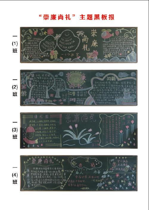 正廉黑板报 黑板报图片素材