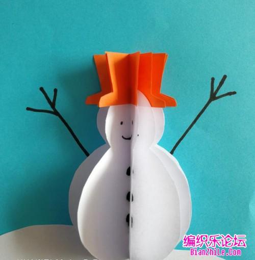 立体雪人立体贺卡 立体雪人贺卡